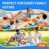 imageEverlasting Comfort Large Beach Blanket Waterproof ampamp Sandproof  80quot x 80quot67ft x 67ft  Lightweight Beach Mat Picnic Mat Outdoor Blanket  Ideal for Festivals Camping  OrangeOrange