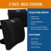 imageEverlasting Comfort Lumbar Support Pillow for Office Chair  Memory Foam Back Cushion for Chair Car  Lumbar Pillow Promotes Better Posture Back Relief  Ideal for Gaming and Desk Chairs  2 Pack