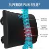imageEverlasting Comfort Lumbar Support Pillow for Office Chair  Memory Foam Back Cushion for Chair Car Couch  Lumbar Pillow Promotes Better Posture Back Pain Relief  Ideal for Gaming and Desk ChairsBlack Cooling