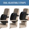 imageEverlasting Comfort Lumbar Support Pillow for Office Chair  Memory Foam Back Cushion for Chair Car Couch  Lumbar Pillow Promotes Better Posture Back Pain Relief  Ideal for Gaming and Desk ChairsBlack Cooling