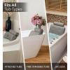 imageEverlasting Comfort Luxury Bath Pillows for Tub with Head and Neck Support  NonSlip Bathtub Pillow with Suction Cups QuickDrying Mesh ampamp Drying Hook  Bathtub Accessories for Women  WhiteGray