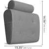 imageEverlasting Comfort Luxury Bath Pillows for Tub with Head and Neck Support  NonSlip Bathtub Pillow with Suction Cups QuickDrying Mesh ampamp Drying Hook  Bathtub Accessories for Women  WhiteGray