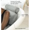 imageEverlasting Comfort Luxury Bath Pillows for Tub with Head and Neck Support  NonSlip Bathtub Pillow with Suction Cups QuickDrying Mesh ampamp Drying Hook  Bathtub Accessories for Women  WhiteGray