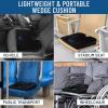 imageEverlasting Comfort Memory Foam Car Seat Cushion  Tailbone Pain Relief Driving Seat Cushion for Short People  Office Wheelchair Gaming Chair Travel  NonSlip Washable CoverExecutive Black