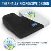 imageEverlasting Comfort Memory Foam Car Seat Cushion  Tailbone Pain Relief Driving Seat Cushion for Short People  Office Wheelchair Gaming Chair Travel  NonSlip Washable CoverExecutive Black