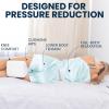 imageEverlasting Comfort Memory Foam Leg ampamp Knee Pillow for Side Sleepers  Sciatica Pain Relief Leg Pillow for Side Sleeping  Adjustable StrapWhite