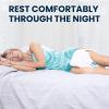 imageEverlasting Comfort Memory Foam Leg ampamp Knee Pillow for Side Sleepers  Sciatica Pain Relief Leg Pillow for Side Sleeping  Adjustable StrapWhite