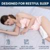 imageEverlasting Comfort Memory Foam Leg ampamp Knee Pillow for Side Sleepers  Sciatica Pain Relief Leg Pillow for Side Sleeping  Adjustable StrapWhite