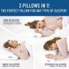 imageEverlasting Comfort Shredded Memory Foam Pillows with Adjustable Loft  2X Better Cooling  Japanese Cooling Fiber Pillow Case  Hypoallergenic Pillows for Side Sleepers QueenKing Pack of 1