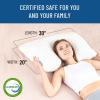 imageEverlasting Comfort Shredded Memory Foam Pillows with Adjustable Loft  2X Better Cooling  Japanese Cooling Fiber Pillow Case  Hypoallergenic Pillows for Side Sleepers QueenQueen Pack of 1