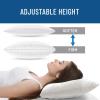 imageEverlasting Comfort Shredded Memory Foam Pillows with Adjustable Loft  2X Better Cooling  Japanese Cooling Fiber Pillow Case  Hypoallergenic Pillows for Side Sleepers QueenKing Pack of 1