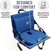 imageEverlasting Comfort Stadium Seats with Back Support  Adjustable Memory Foam Bleacher Chairs with Back and Cushion Portable Easy Folding Stadium Seat Cushion with Storage PocketBlue