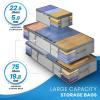 imageEverlasting Comfort Under Bed Clothes Storage Bags  Store 45 More with 1725L of Bins Space  Collapse ampamp Fold Underbed Storage Organiser for Clothes Shoes Bedding
