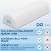 imageEverlasting Comfort Under Knee Pillow for Back Sleeping  Memory Foam Half Moon Leg Bolster Pillow for Back Pain Thoracic Support