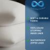 imageEverlasting Comfort Waterproof Pillow Protector Standard Pack of 2  Zippered Hypoallergenic Dust Mite ampamp Bed Bug Proof Allergy Pillow CoversQueen