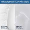 imageEverlasting Comfort Waterproof Pillow Protector Standard Pack of 2  Zippered Hypoallergenic Dust Mite ampamp Bed Bug Proof Allergy Pillow CoversQueen