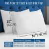 imageEverlasting Comfort Waterproof Pillow Protector Standard Pack of 2  Zippered Hypoallergenic Dust Mite ampamp Bed Bug Proof Allergy Pillow CoversQueen