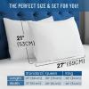 imageEverlasting Comfort Waterproof Pillow Protector Standard Pack of 2  Zippered Hypoallergenic Dust Mite ampamp Bed Bug Proof Allergy Pillow CoversStandard