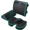 imageEverlasting Comfort Back Cushion with Seat ampamp Foot Support Bundle  Memory Foam Office Chair Cushions for AllDay Comfort  Ideal for Work Car Desk