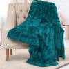 imageEverlasting Comfort Black Faux Fur Throw Blanket for Couch  50x65 inches  Minky Fuzzy Furry Fluffy Blankets and Throws for Couch Bed ampamp SofaTeal