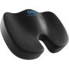 imageEverlasting Comfort Doctor Recommended Memory Foam Seat Cushion for Office Chairs ampamp Car Seat  Ergonomic Office Desk Accessories for Tailbone Pain Relief Sciatica ampamp Back SupportBlack Cooling