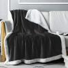 imageEverlasting Comfort Furry Sherpa Throw Blanket  Soft Fluffy Fuzzy Plush Thick Minky ThrowsMeteorite