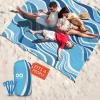 imageEverlasting Comfort Large Beach Blanket Waterproof ampamp Sandproof  80quot x 80quot67ft x 67ft  Lightweight Beach Mat Picnic Mat Outdoor Blanket  Ideal for Festivals Camping  OrangeBlue