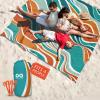 imageEverlasting Comfort Large Beach Blanket Waterproof ampamp Sandproof  80quot x 80quot67ft x 67ft  Lightweight Beach Mat Picnic Mat Outdoor Blanket  Ideal for Festivals Camping  OrangeOrange