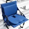 imageEverlasting Comfort Stadium Seats with Back Support  Adjustable Memory Foam Bleacher Chairs with Back and Cushion Portable Easy Folding Stadium Seat Cushion with Storage PocketBlue