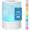 imageEverlasting Comfort Top Fill Humidifiers for Bedroom 25L  Leakproof Essential Oil Diffuser Lights Timer Quiet Ultrasonic Cool Mist Humidifier Easy to Fill ampamp Clean Auto ShutOff AromatherapyWhite