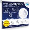imageEverlasting Comfort Waterproof Pillow Protector Standard Pack of 2  Zippered Hypoallergenic Dust Mite ampamp Bed Bug Proof Allergy Pillow CoversStandard