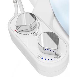 imageCLEAR REAR Bidet Attachment for Toilet  NonElectric SelfCleaning  Adjustable Water Pressure Nozzle  Bidet Attachment for Toilet Seat with Front ampamp Rear Wash Hygienic Bathroom Upgrade 2 PackButler Bidet Luxe White
