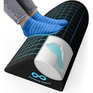 imageEverlasting Comfort Adjustable Cloud Foot Rest for Under Desk at Work with Pressure Point Nodes  Ergonomic Memory Foam Office Foot Stool ampamp Desk Footrest for Gaming ampamp Home OfficeBlack