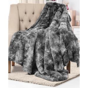 imageEverlasting Comfort Arctic Blue Faux Fur Throw Blanket for Couch  50x65 inches  Minky Fuzzy Furry Fluffy Blankets and Throws for Couch Bed ampamp SofaGray