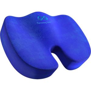 imageEverlasting Comfort Doctor Recommended Memory Foam Seat Cushion for Office Chairs ampamp Car Seat  Ergonomic Office Desk Accessories for Tailbone Pain Relief Sciatica ampamp Back SupportBlue