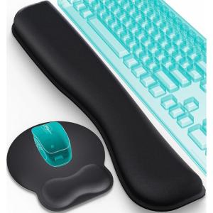 imageEverlasting Comfort Ergonomic Mouse Pad and Keyboard Wrist Rest for Computer Keyboard  Memory Foam Mouse Pad Set with Wrist Support for Comfort Extended Typing Sessions