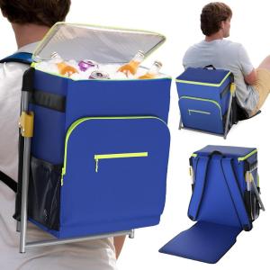 imageEverlasting Comfort Insulated Cooler Backpack  Leakproof ampamp Spacious Backpack Cooler for Beach Picnic Camping  Keeps Food ampamp Drinks Cold Easy to CarryBlue  Green