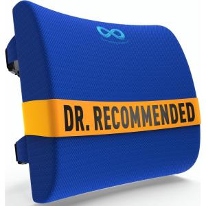 imageEverlasting Comfort Lumbar Support Pillow for Office Chair  Memory Foam Back Cushion for Chair Car Couch  Lumbar Pillow Promotes Better Posture Back Pain Relief  Ideal for Gaming and Desk ChairsBlue Limited Edition
