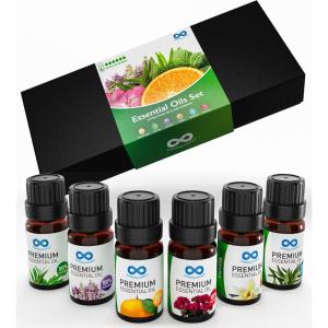 imageEverlasting Comfort Pure Essential Oils Set  Natural Aromatherapy Essential Oils for Diffuser Humidifier Home Skin  Lavender Geranium Vanilla Eucalyptus Tea Tree Sweet Orange Fragrance Kit
